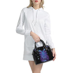 Dark Capricorn Zodiac Sign Print Shoulder Handbag