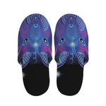 Dark Capricorn Zodiac Sign Print Slippers