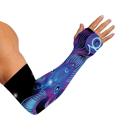 Dark Capricorn Zodiac Sign Print Sun Protection Arm Sleeves