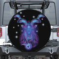Dark Capricorn Zodiac Sign Print Tire Cover