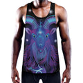 Dark Capricorn Zodiac Sign Print Men's Workout Tank Top
