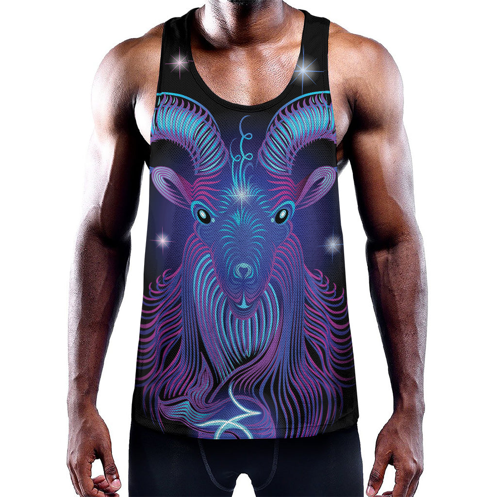 Dark Capricorn Zodiac Sign Print Training Tank Top