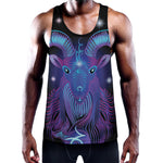 Dark Capricorn Zodiac Sign Print Training Tank Top
