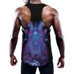 Dark Capricorn Zodiac Sign Print Training Tank Top