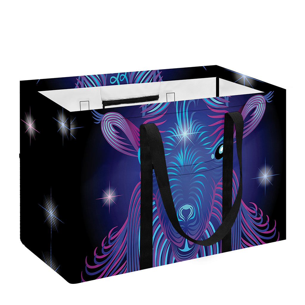 Dark Capricorn Zodiac Sign Print Utility Tote Bag