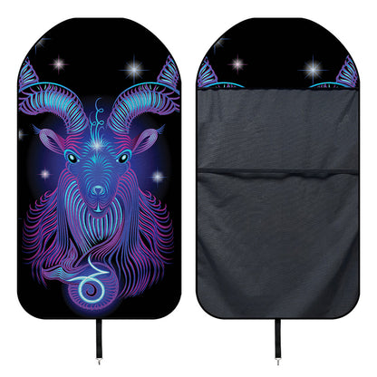 Dark Capricorn Zodiac Sign Print Waterproof Car Seat Cover