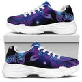 Dark Capricorn Zodiac Sign Print White Chunky Shoes