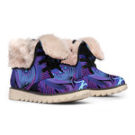 Dark Capricorn Zodiac Sign Print Winter Boots