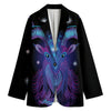 Dark Capricorn Zodiac Sign Print Women's Blazer