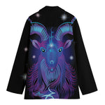 Dark Capricorn Zodiac Sign Print Women's Blazer