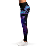 Dark Capricorn Zodiac Sign Print Women's Leggings