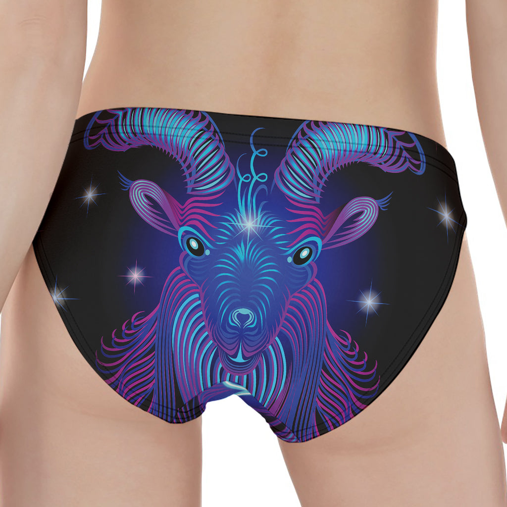 Dark Capricorn Zodiac Sign Print Women's Panties