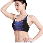Dark Capricorn Zodiac Sign Print Women's Sports Bra