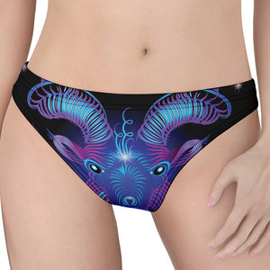 Dark Capricorn Zodiac Sign Print Women's Thong