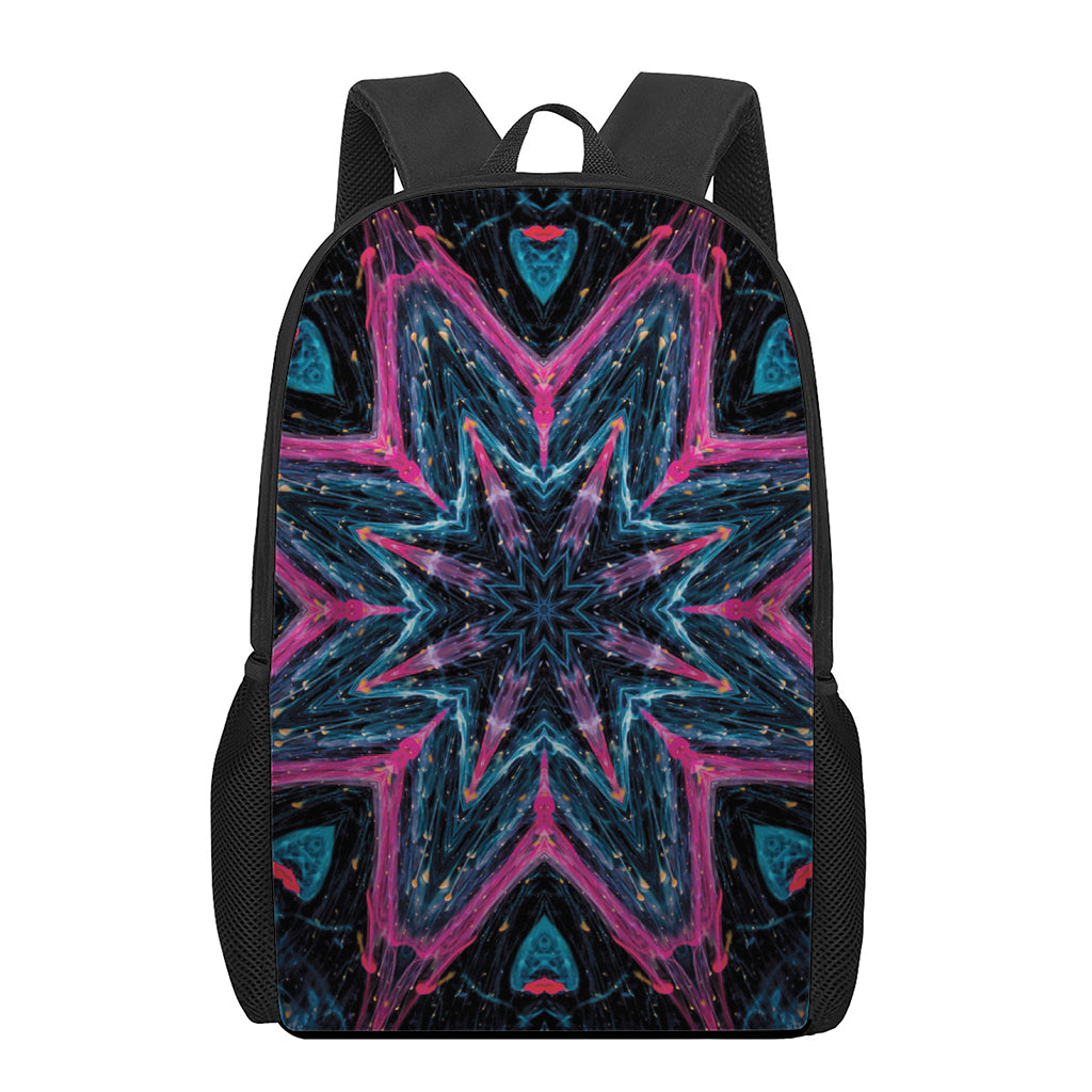 Dark Cloud Kaleidoscope Print 17 Inch Backpack