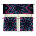 Dark Cloud Kaleidoscope Print 3 Piece Kitchen Curtains