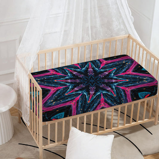 Dark Cloud Kaleidoscope Print Baby Crib Sheet