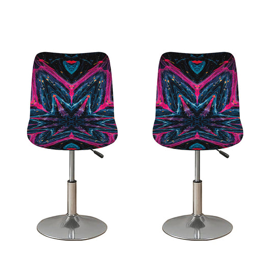 Dark Cloud Kaleidoscope Print Bar Stool Covers