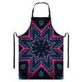 Dark Cloud Kaleidoscope Print Bib Apron With Pocket