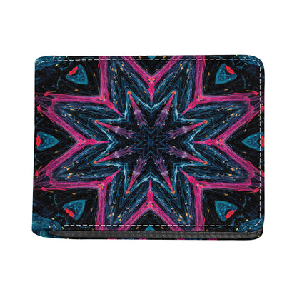 Dark Cloud Kaleidoscope Print Bifold Wallet