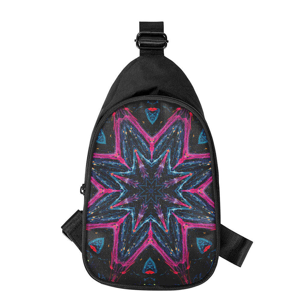 Dark Cloud Kaleidoscope Print Chest Bag