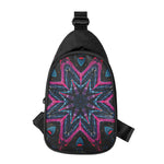 Dark Cloud Kaleidoscope Print Chest Bag