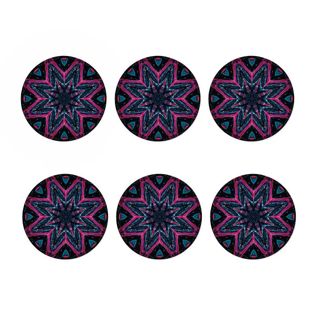 Dark Cloud Kaleidoscope Print Coaster Set