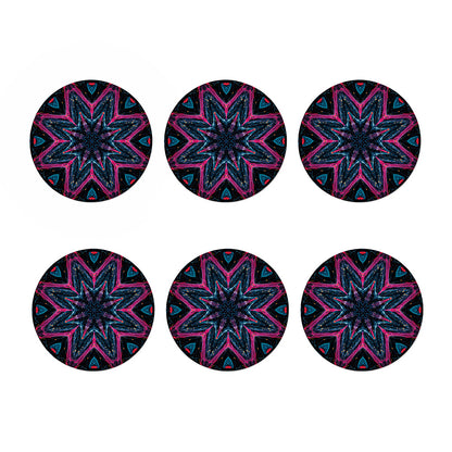 Dark Cloud Kaleidoscope Print Coaster Set
