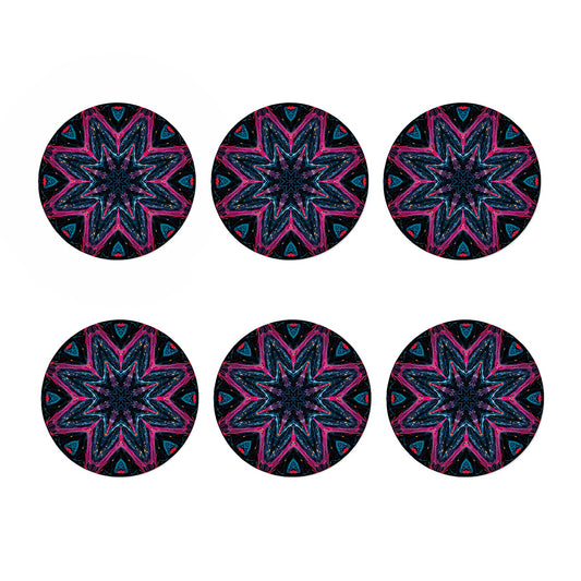 Dark Cloud Kaleidoscope Print Coaster Set