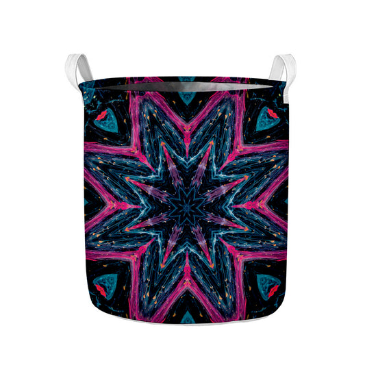 Dark Cloud Kaleidoscope Print Collapsible Laundry Basket