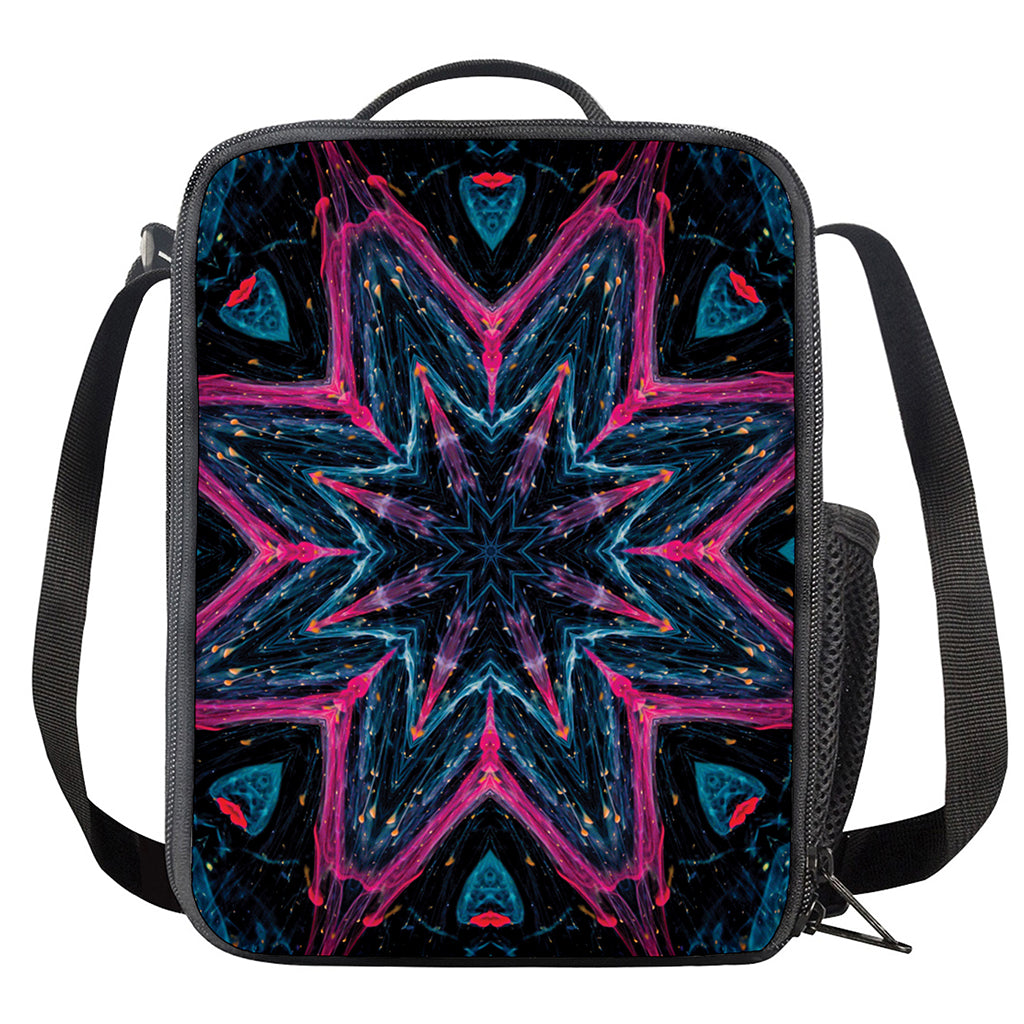 Dark Cloud Kaleidoscope Print Crossbody Lunch Bag