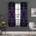 Dark Cloud Kaleidoscope Print Grommet Curtain Panels