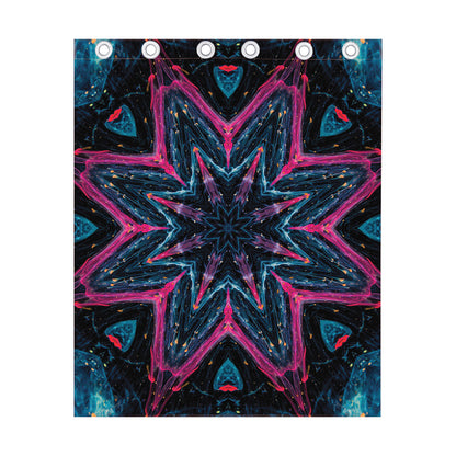 Dark Cloud Kaleidoscope Print Curtain