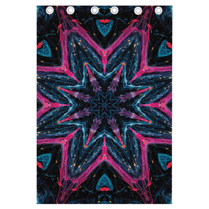 Dark Cloud Kaleidoscope Print Curtain