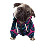 Dark Cloud Kaleidoscope Print Dog Zip Up Hoodie