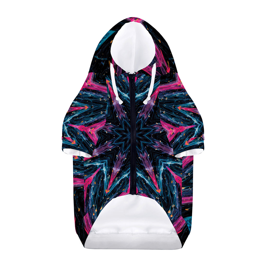 Dark Cloud Kaleidoscope Print Dog Zip Up Hoodie