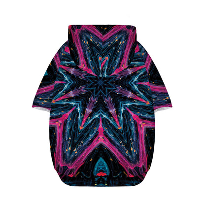 Dark Cloud Kaleidoscope Print Dog Zip Up Hoodie