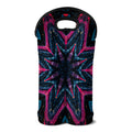 Dark Cloud Kaleidoscope Print Double Neoprene Wine Tote