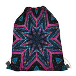 Dark Cloud Kaleidoscope Print Drawstring Bag