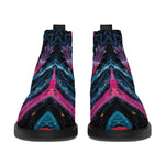 Dark Cloud Kaleidoscope Print Flat Ankle Boots