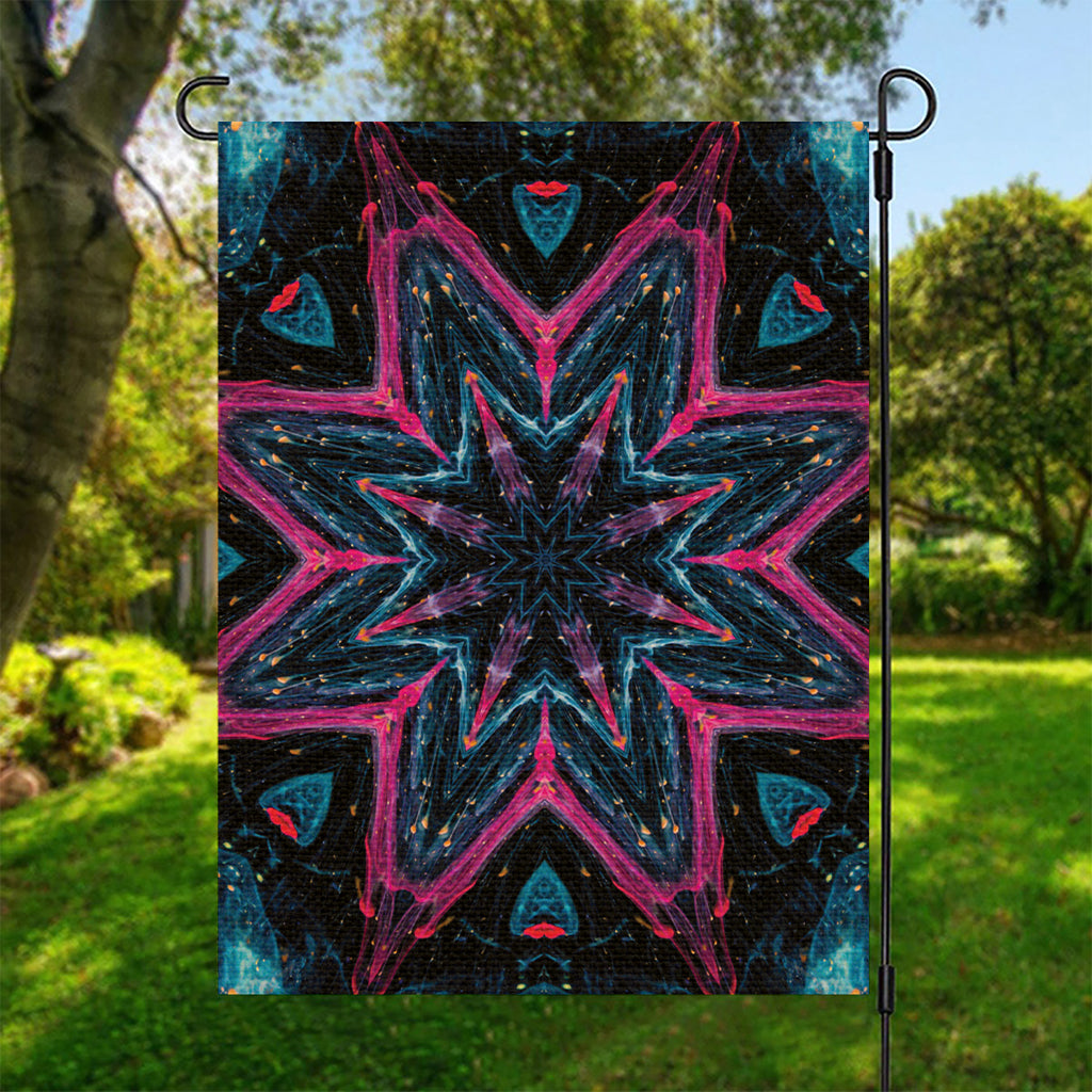 Dark Cloud Kaleidoscope Print Garden Flag