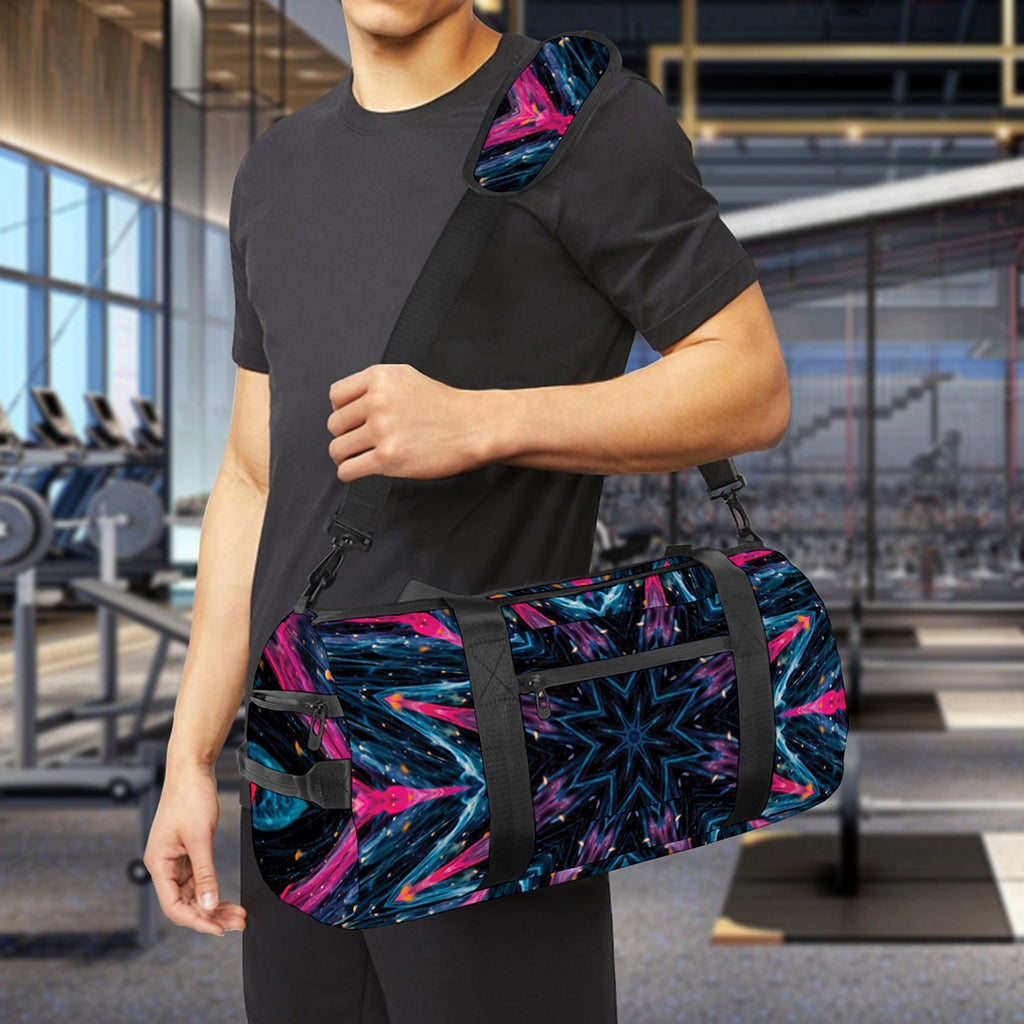 Dark Cloud Kaleidoscope Print Gym Bag
