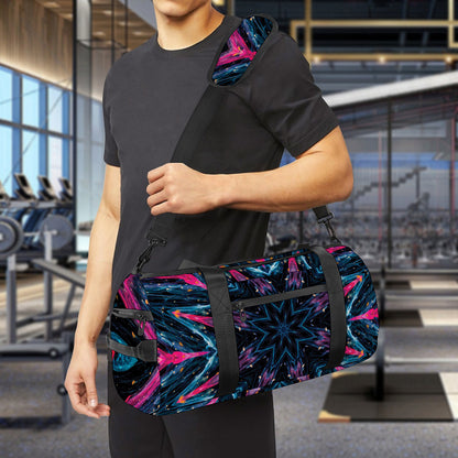 Dark Cloud Kaleidoscope Print Gym Bag
