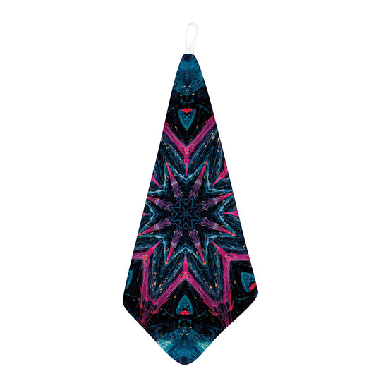 Dark Cloud Kaleidoscope Print Hand Towel