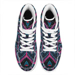 Dark Cloud Kaleidoscope Print High Top Leather Sneakers