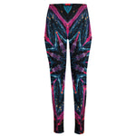 Dark Cloud Kaleidoscope Print High-Waisted Pocket Leggings