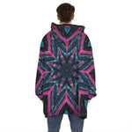 Dark Cloud Kaleidoscope Print Hoodie Blanket