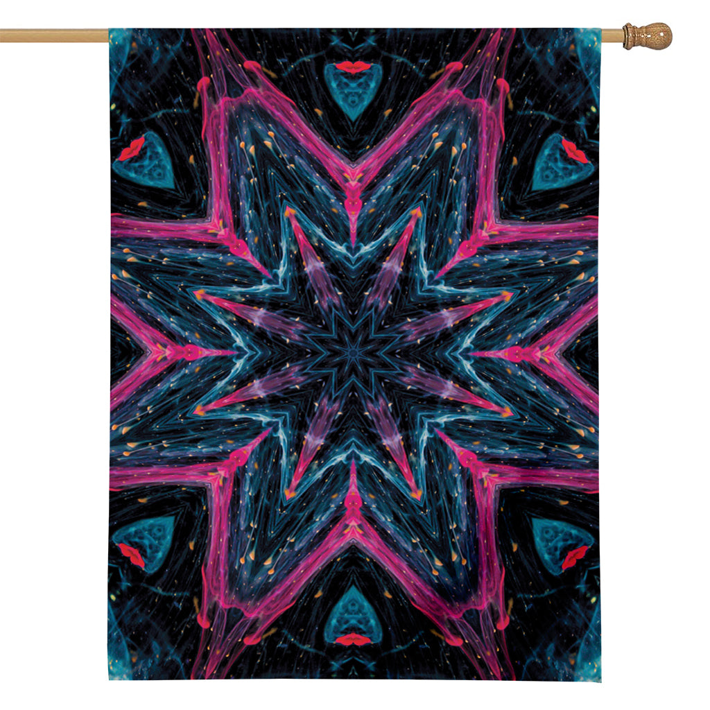 Dark Cloud Kaleidoscope Print House Flag