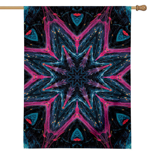 Dark Cloud Kaleidoscope Print House Flag