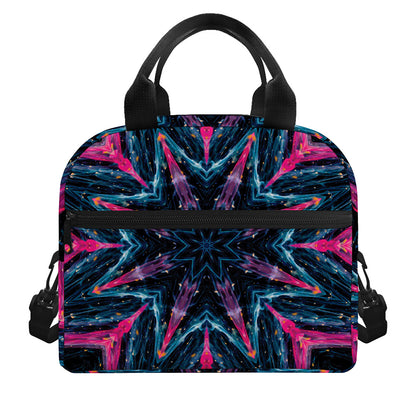 Dark Cloud Kaleidoscope Print Insulated Lunch Bag